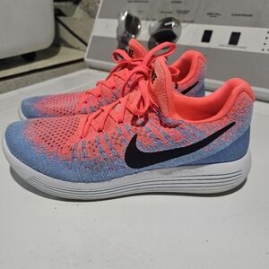 Nike Women's Easy Run Blue and Orange/coral Running Shoes